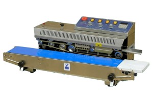 Zgrzewarka do torebek foliowych, taśmowa FBRM 810 I S/S obudowa inox,  drukarka tuszowa.ermiczna